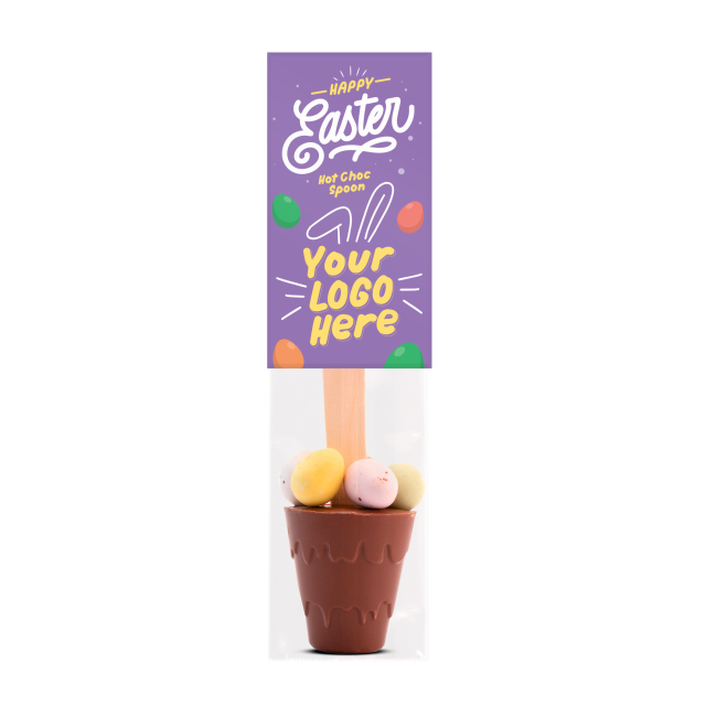 Easter – Eco Info Card – Hot Choc Spoon – with Speckled Eggs